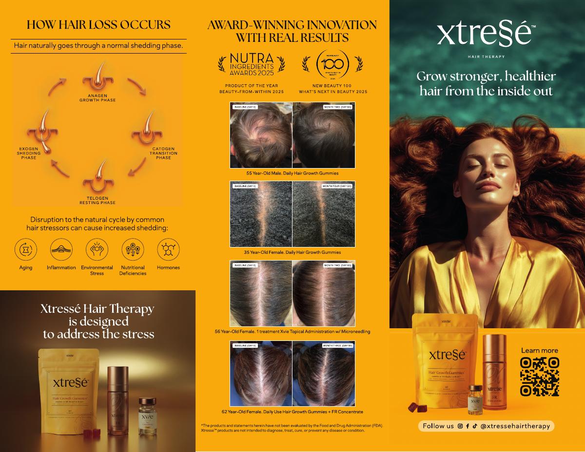 Xtresse hair therapy system brochure cover